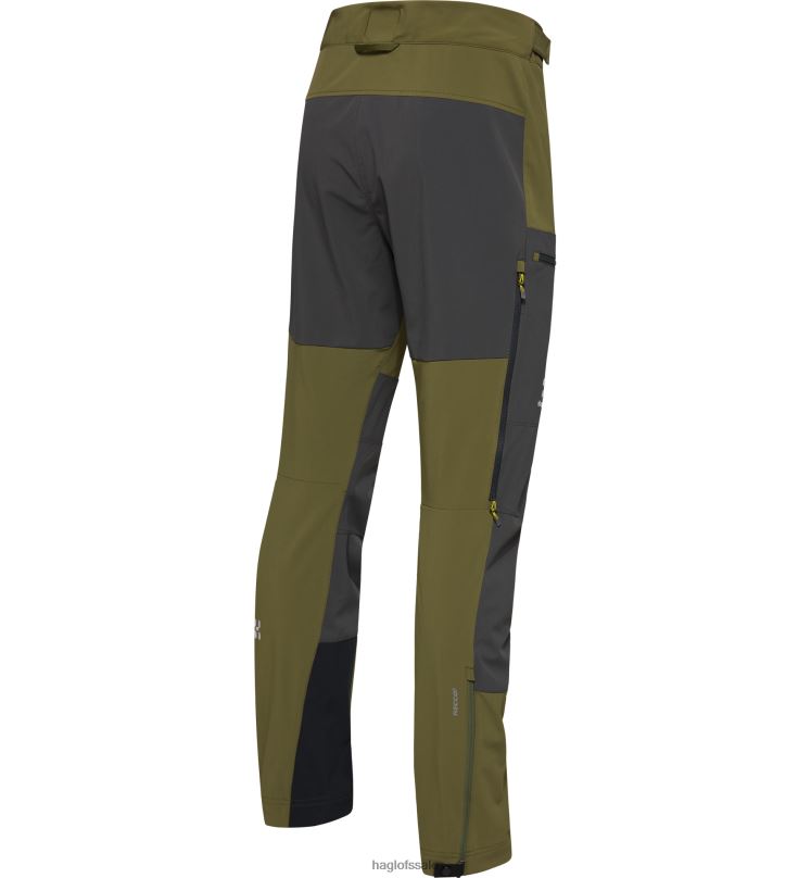 Olive Green/Magnetite Men Haglofs Roc Sight Softshell Pant Bottoms ZXT0L298