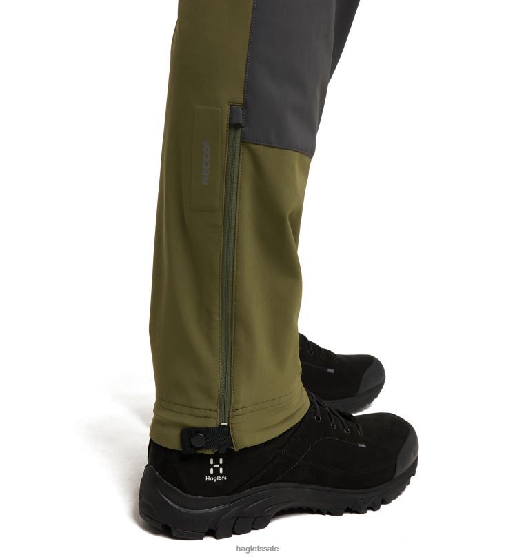 Olive Green/Magnetite Men Haglofs Roc Sight Softshell Pant Bottoms ZXT0L298