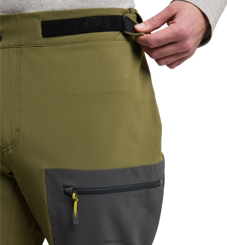 Olive Green/Magnetite Men Haglofs Roc Sight Softshell Pant Bottoms ZXT0L298