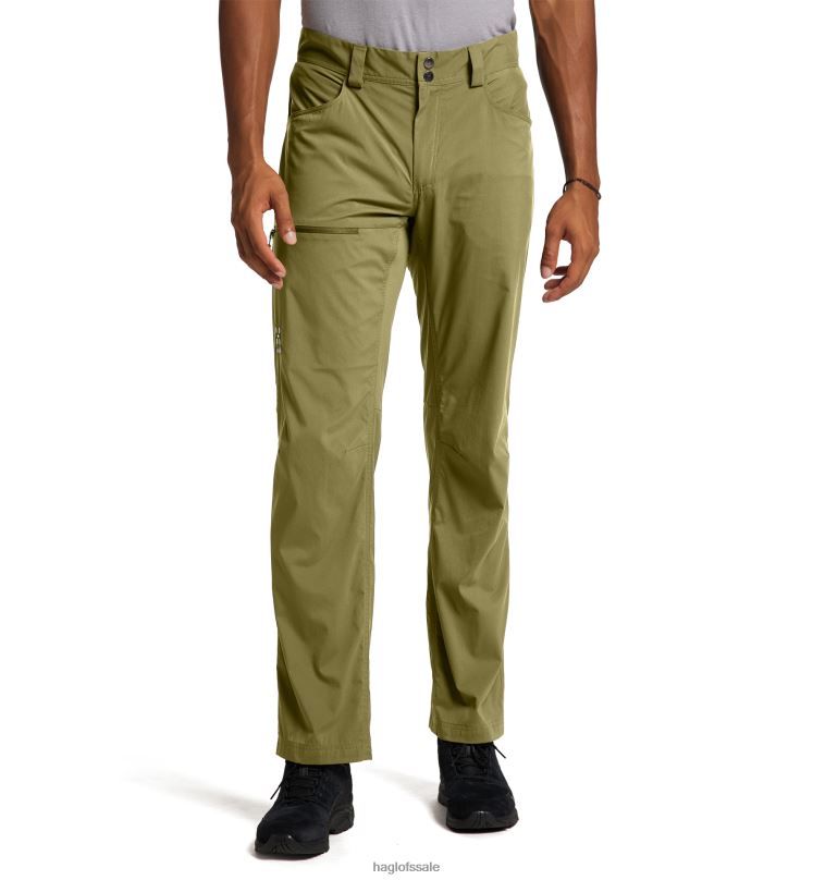 Olive Green Men Haglofs Lite Standard Pant Bottoms ZXT0L331