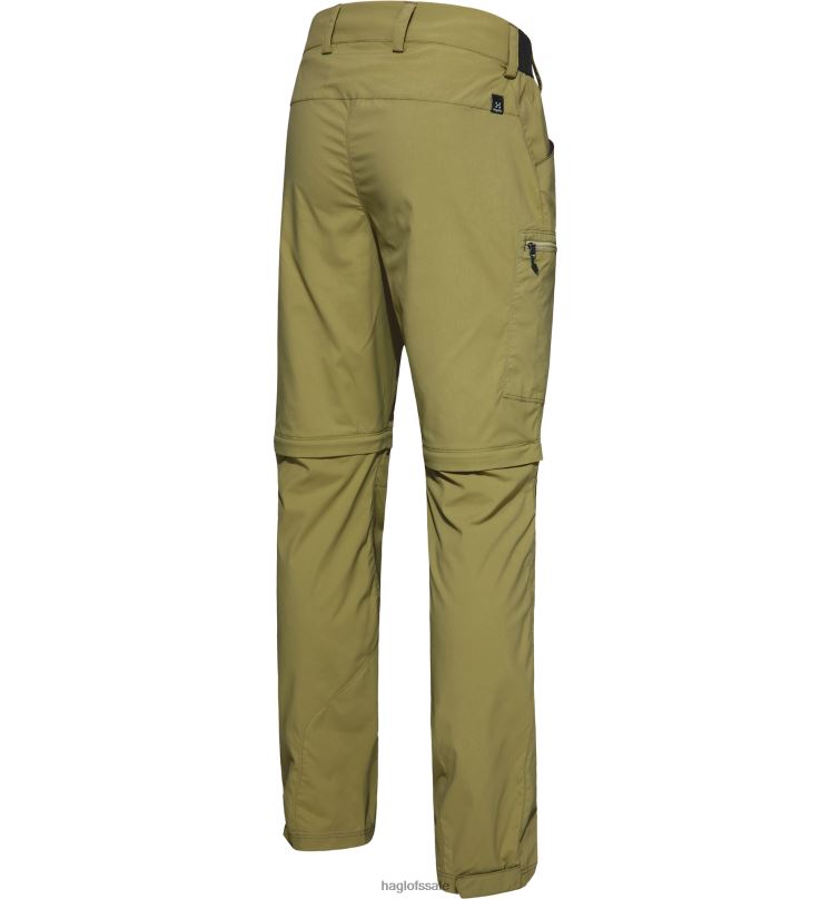 Olive Green Men Haglofs Lite Standard Zip-Off Pant Bottoms ZXT0L330