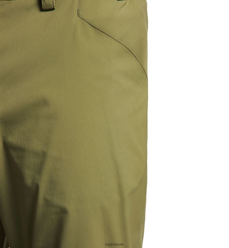 Olive Green Men Haglofs Lite Standard Zip-Off Pant Bottoms ZXT0L330