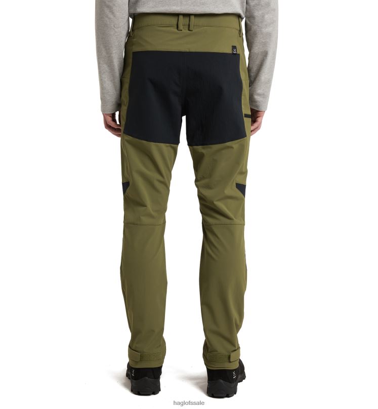 Olive Green/True Black Men Haglofs Mid Slim Pant Bottoms ZXT0L335