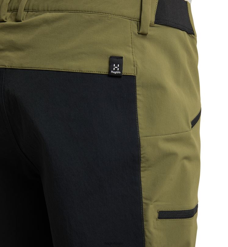 Olive Green/True Black Men Haglofs Mid Slim Pant Bottoms ZXT0L335