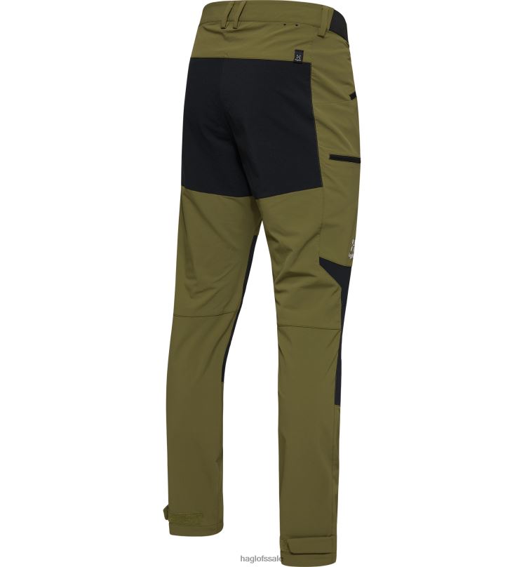 Olive Green/True Black Men Haglofs Mid Slim Pant Bottoms ZXT0L335