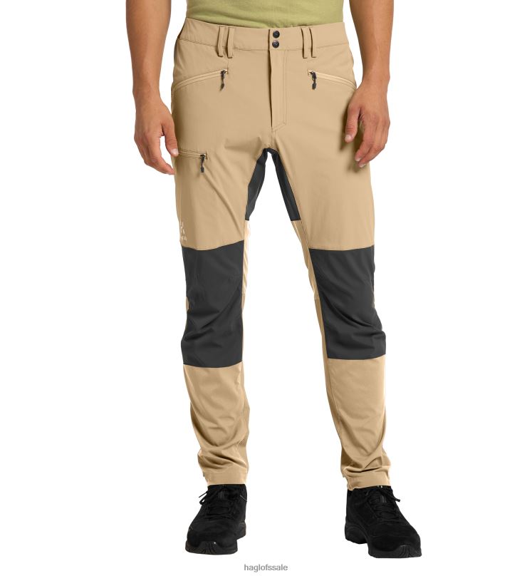 Sand/Magnetite Men Haglofs Lite Slim Pant Bottoms ZXT0L327