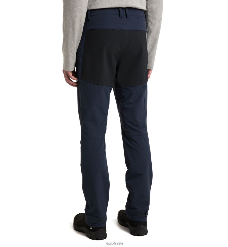 Tarn Blue/True Black Men Haglofs Rugged Slim Pant Bottoms ZXT0L324