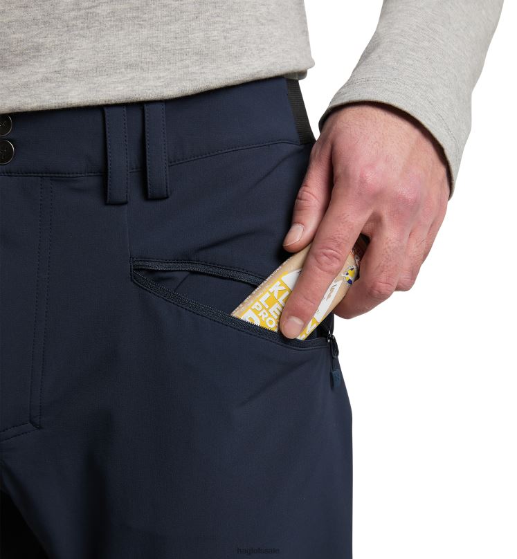 Tarn Blue/True Black Men Haglofs Rugged Slim Pant Bottoms ZXT0L324