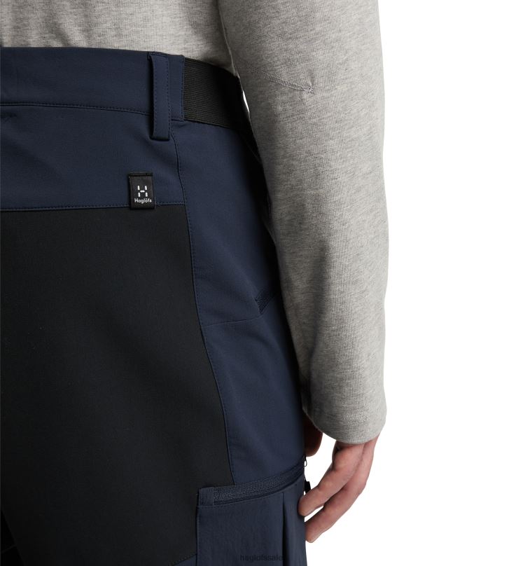 Tarn Blue/True Black Men Haglofs Rugged Slim Pant Bottoms ZXT0L324