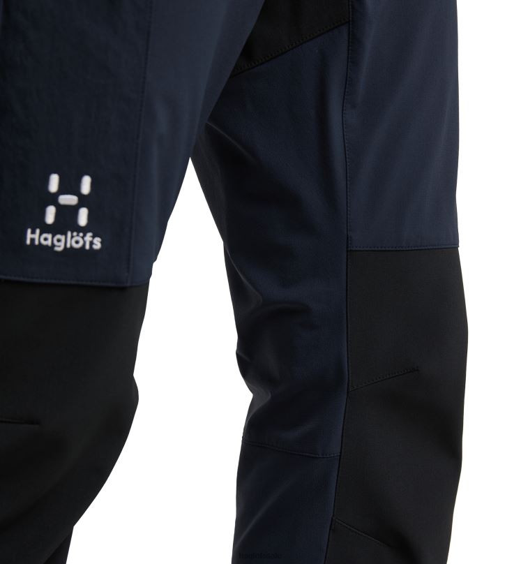 Tarn Blue/True Black Men Haglofs Rugged Slim Pant Bottoms ZXT0L324