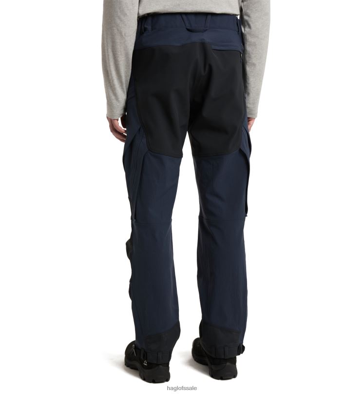 Tarn Blue/True Black Men Haglofs Rugged Standard Pant Bottoms ZXT0L336