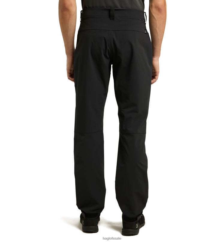True Black Men Haglofs Move Softshell Standard Pant Bottoms ZXT0L351