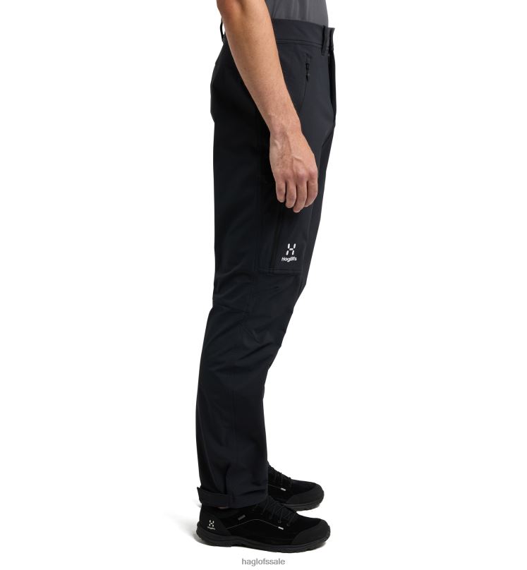 True Black Men Haglofs Move Softshell Standard Pant Bottoms ZXT0L351