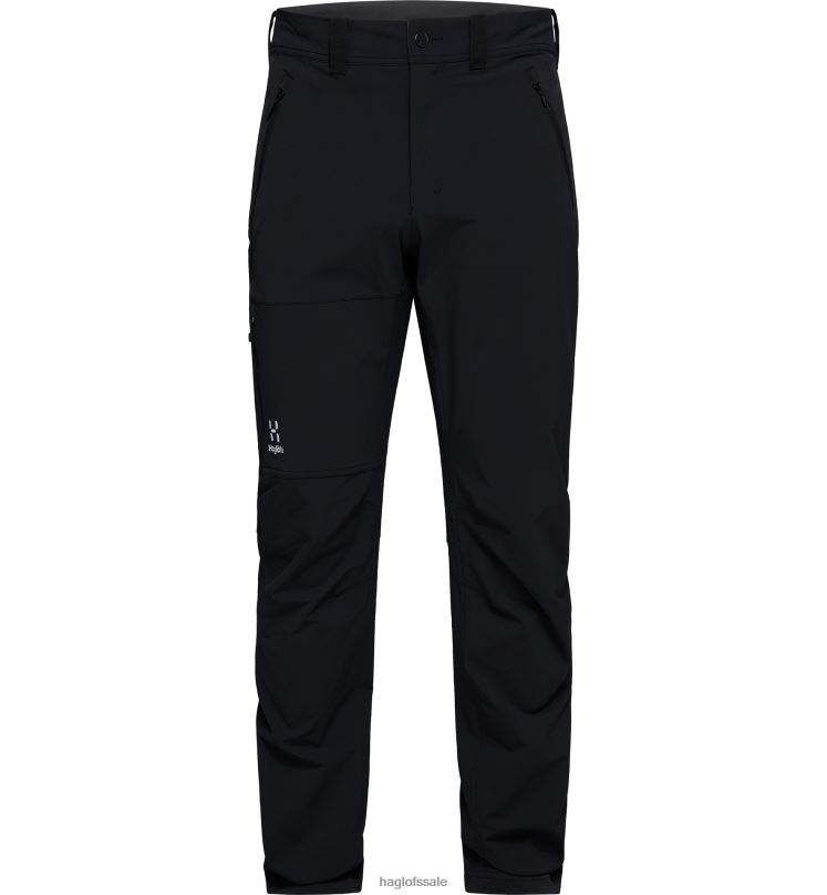 True Black Men Haglofs Move Softshell Standard Pant Bottoms ZXT0L351