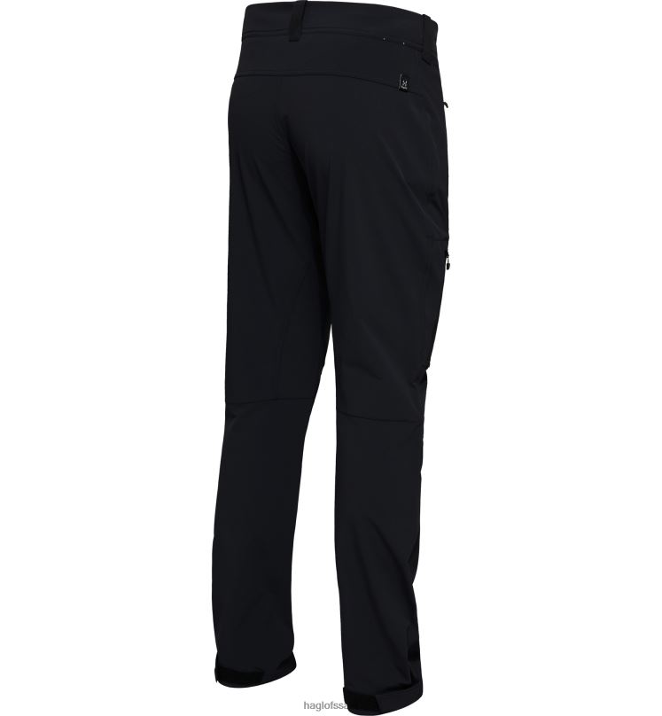 True Black Men Haglofs Move Softshell Standard Pant Bottoms ZXT0L351