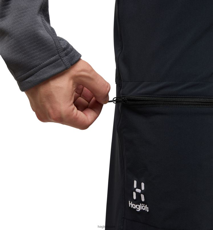 True Black Men Haglofs Roc Lite Standard Pant Bottoms ZXT0L304