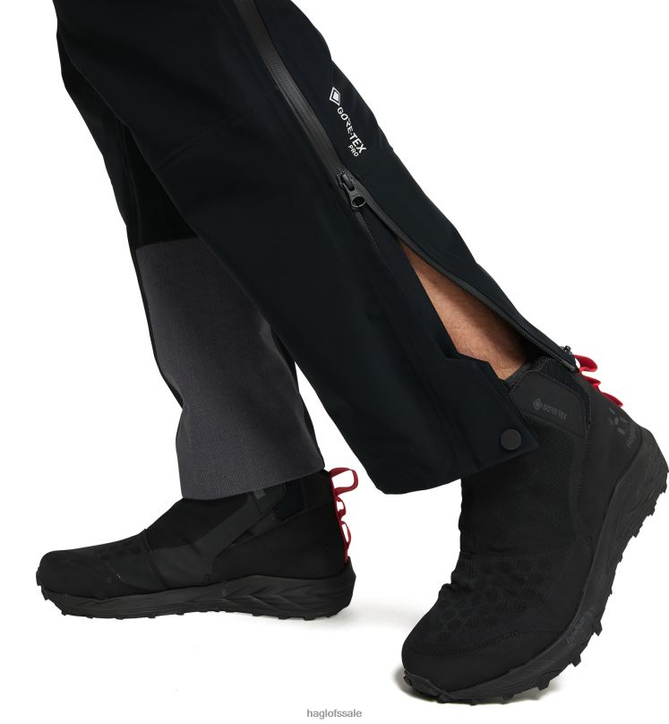 True Black/Zenith Red Men Haglofs L.I.M ZT Shell GTX PRO Pant Bottoms ZXT0L279