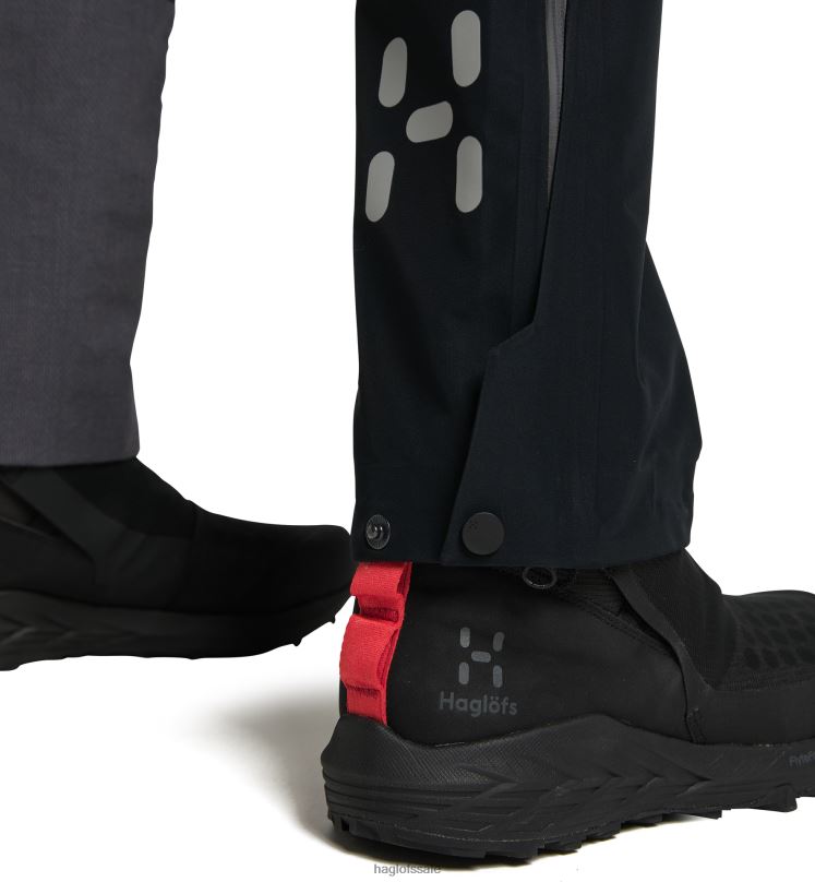 True Black/Zenith Red Men Haglofs L.I.M ZT Shell GTX PRO Pant Bottoms ZXT0L279