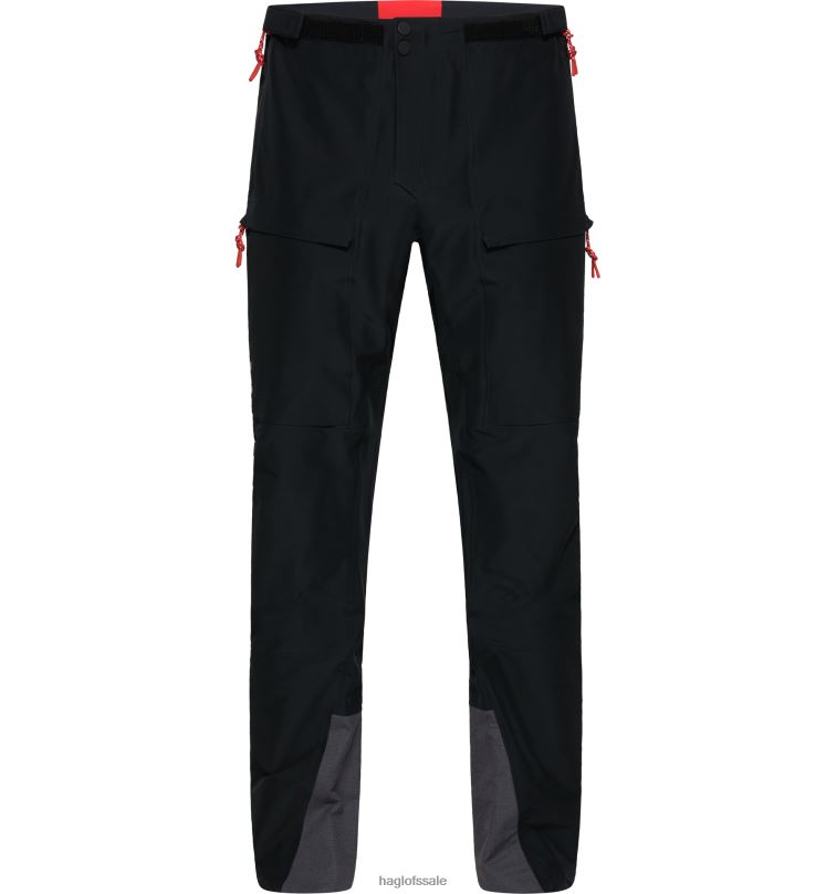 True Black/Zenith Red Men Haglofs L.I.M ZT Shell GTX PRO Pant Bottoms ZXT0L279