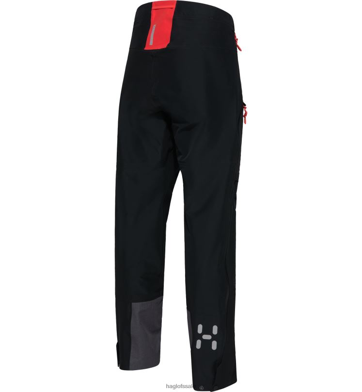 True Black/Zenith Red Men Haglofs L.I.M ZT Shell GTX PRO Pant Bottoms ZXT0L279