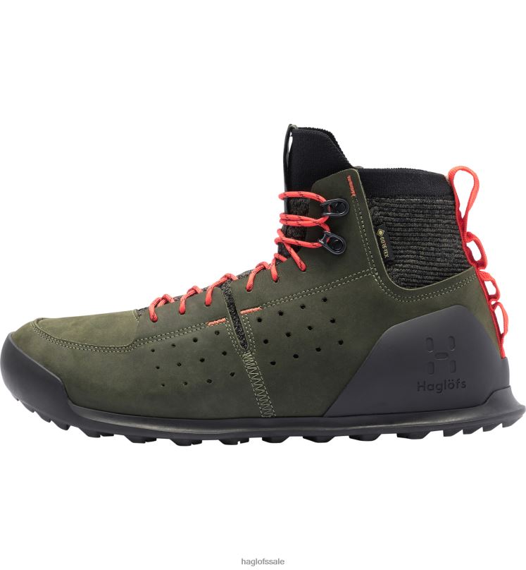Deep Woods/Habanero Men Haglofs Duality AT1 GTX Mid Shoes ZXT0L409