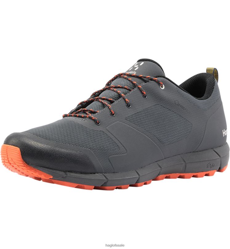 Magnetite/Flame Orange Men Haglofs L.I.M Proof Low Shoes ZXT0L420