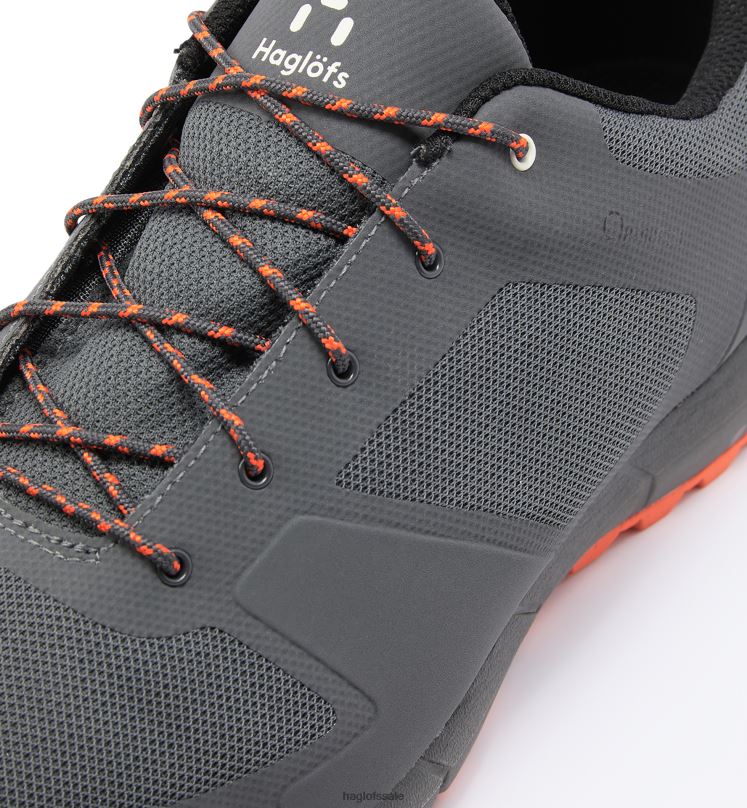 Magnetite/Flame Orange Men Haglofs L.I.M Proof Low Shoes ZXT0L420