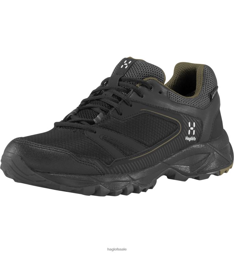 True Black/Deep Woods Men Haglofs Trail Fuse GTX Low Shoes ZXT0L397