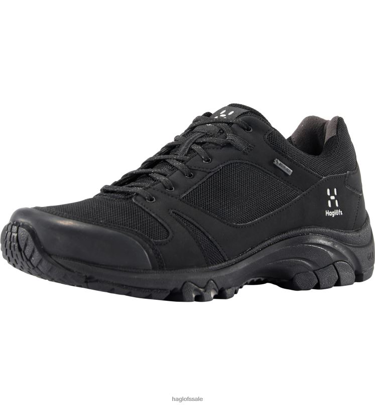 True Black Men Haglofs Ridge Synthetic GTX Low Shoes ZXT0L414