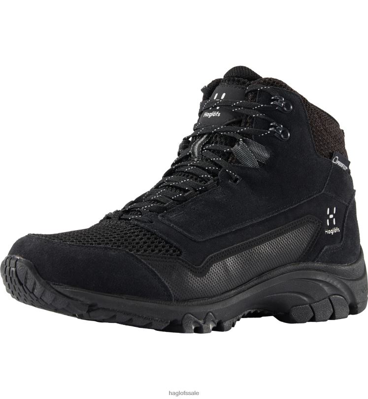 True Black Men Haglofs Skuta Proof Mid Shoes ZXT0L394