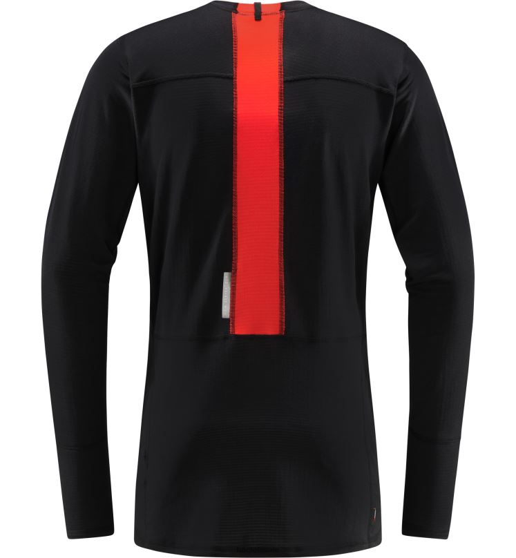 True Black/Zenith Red Men Haglofs L.I.M ZT Base Tops ZXT0L272