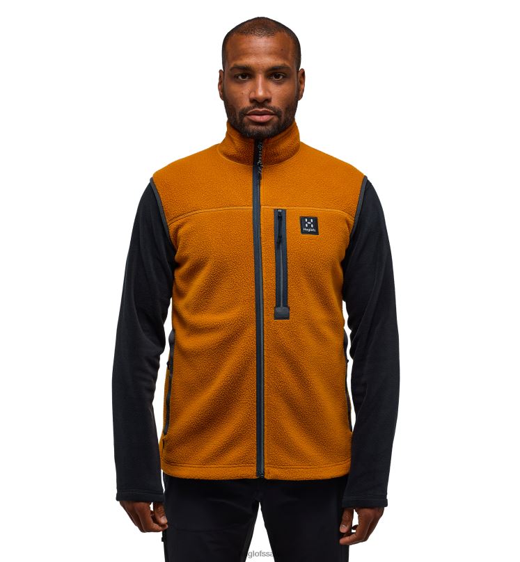 Golden Brown Men Haglofs Malung Pile Vest Tops ZXT0L237