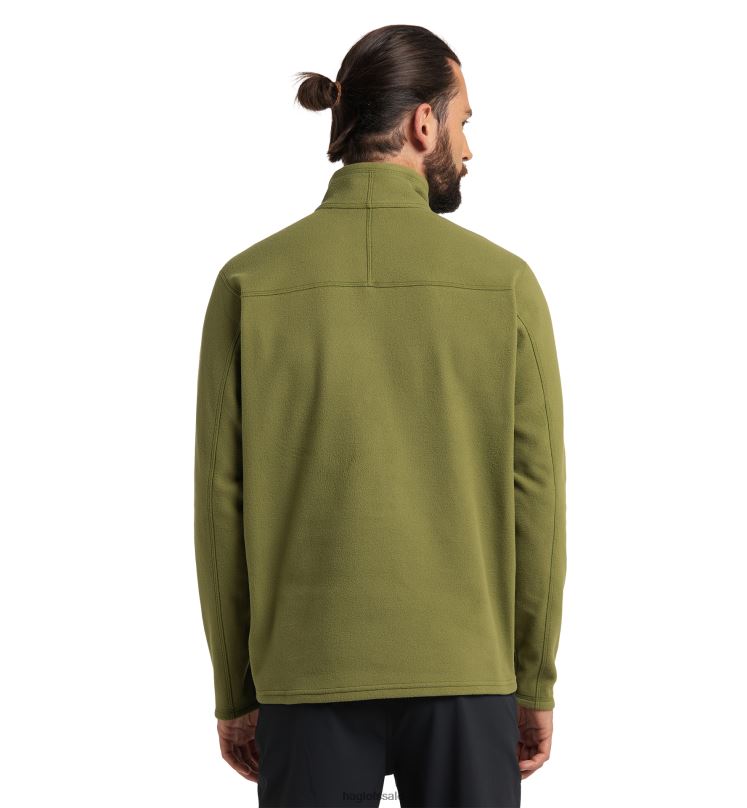 Olive Green Men Haglofs Buteo 1/2 Zip Tops ZXT0L242