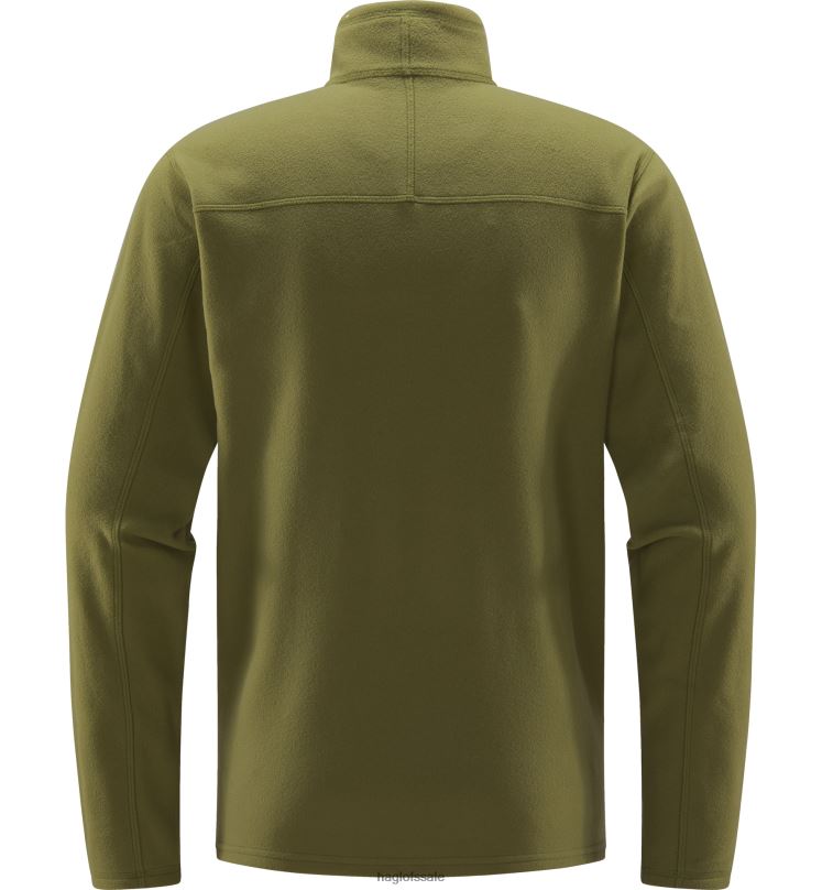 Olive Green Men Haglofs Buteo 1/2 Zip Tops ZXT0L242