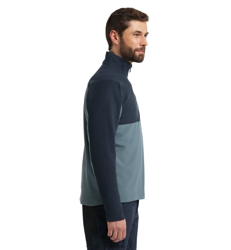Steel Blue/Tarn Blue Men Haglofs Buteo 1/2 Zip Tops ZXT0L245
