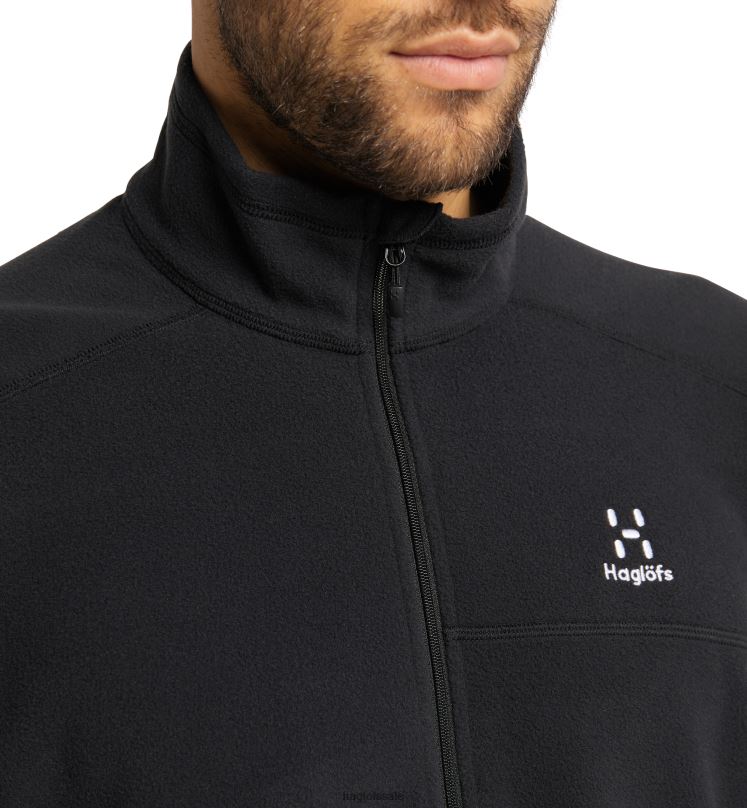 True Black Men Haglofs Buteo 1/2 Zip Tops ZXT0L240