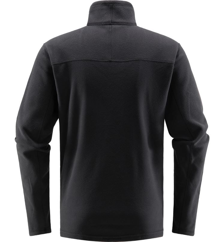 True Black Men Haglofs Buteo 1/2 Zip Tops ZXT0L240