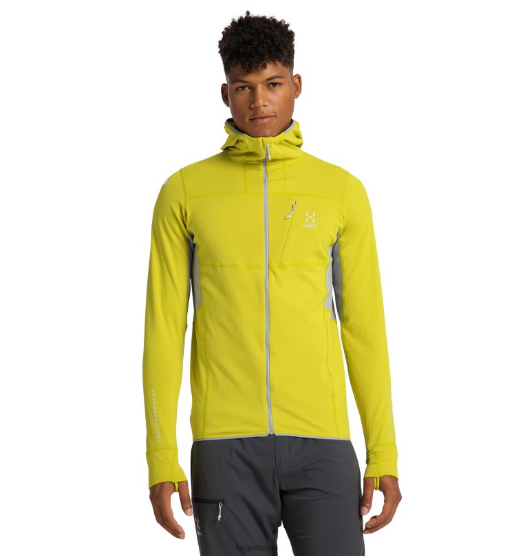 Aurora/Concrete Men Haglofs L.I.M Mid Comp Hood Tops ZXT0L231