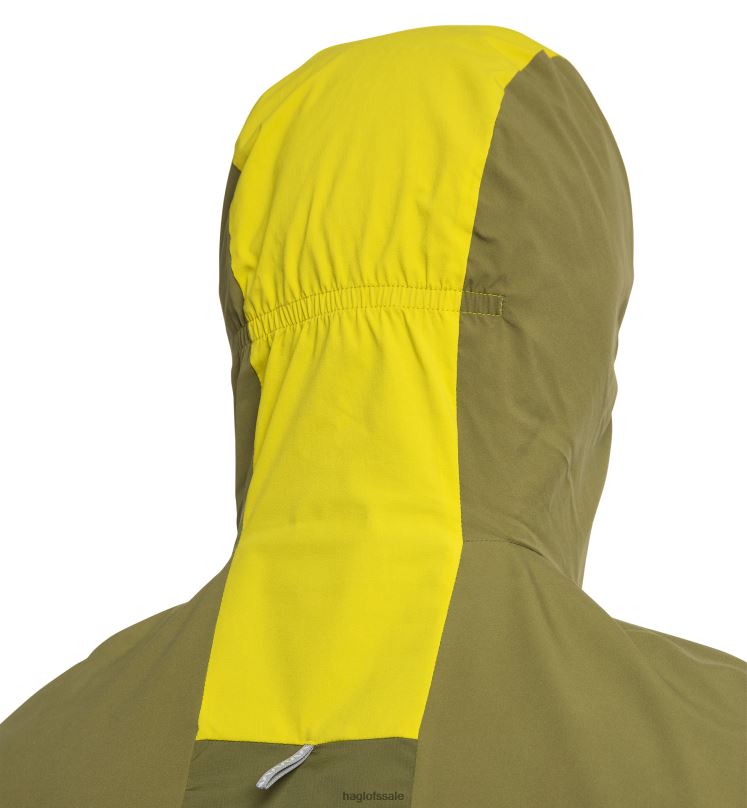 Aurora/Olive Green Men Haglofs L.I.M Alpha Hood Tops ZXT0L212