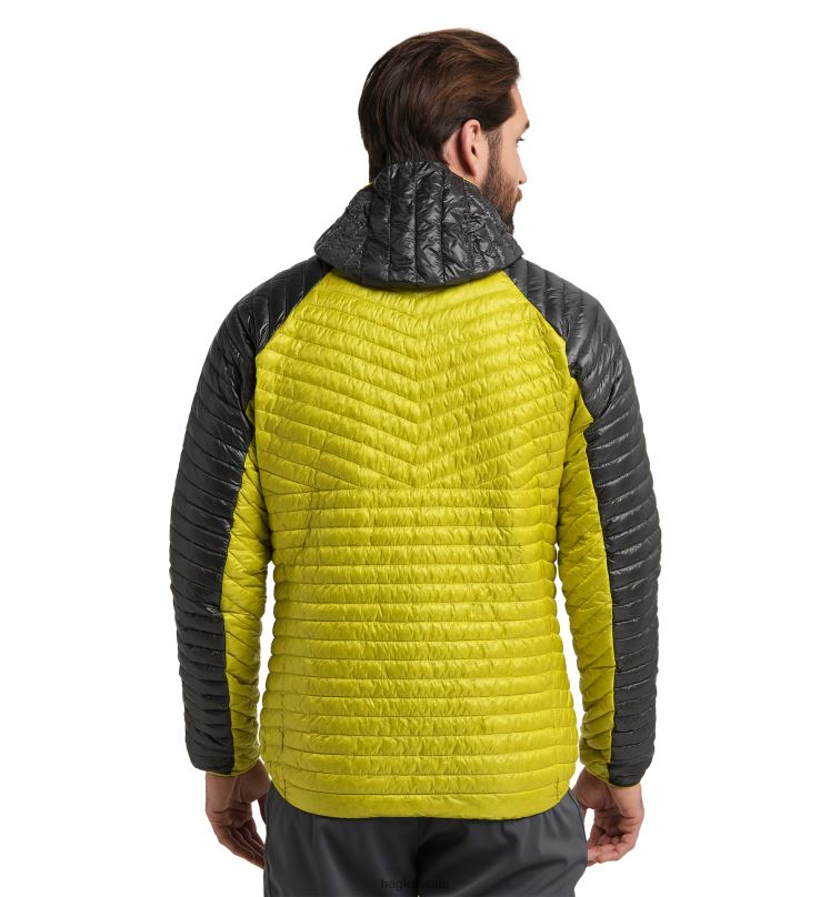 Aurora/Olive Green Men Haglofs L.I.M Mimic Hood Tops ZXT0L225