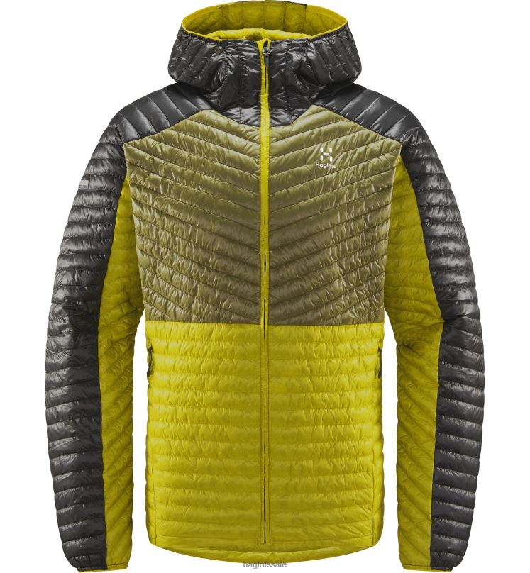 Aurora/Olive Green Men Haglofs L.I.M Mimic Hood Tops ZXT0L225