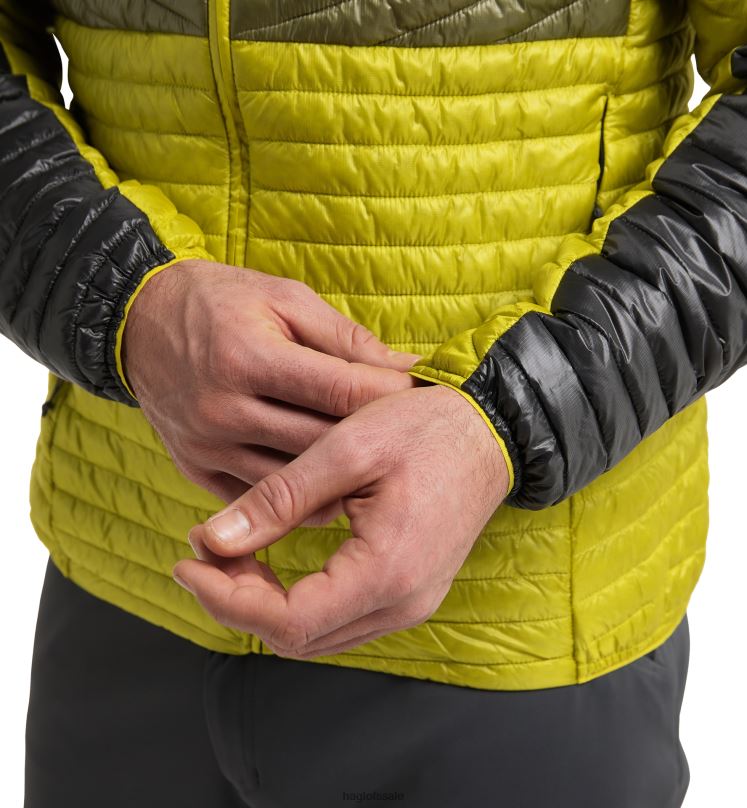 Aurora/Olive Green Men Haglofs L.I.M Mimic Hood Tops ZXT0L225