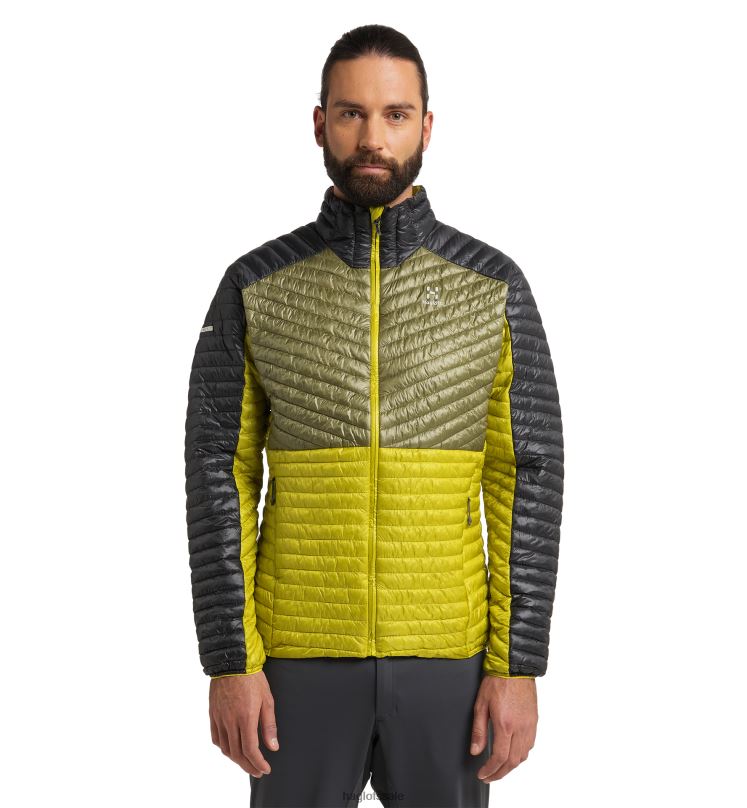 Aurora/Olive Green Men Haglofs L.I.M Mimic Jacket Tops ZXT0L168