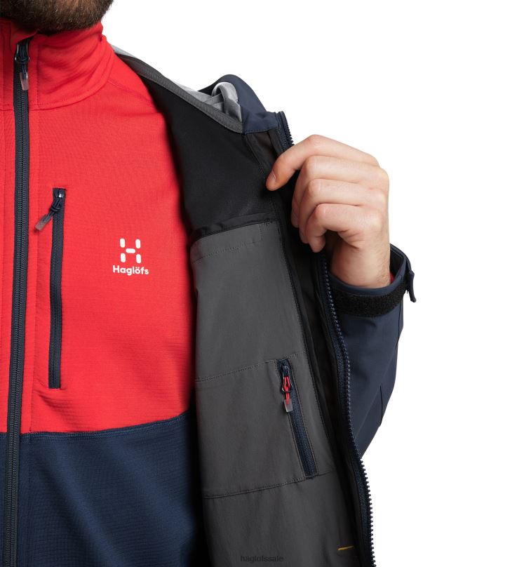 Autumn Leaves/Tarn Blue Men Haglofs Roc Sight Softshell Jacket Tops ZXT0L187