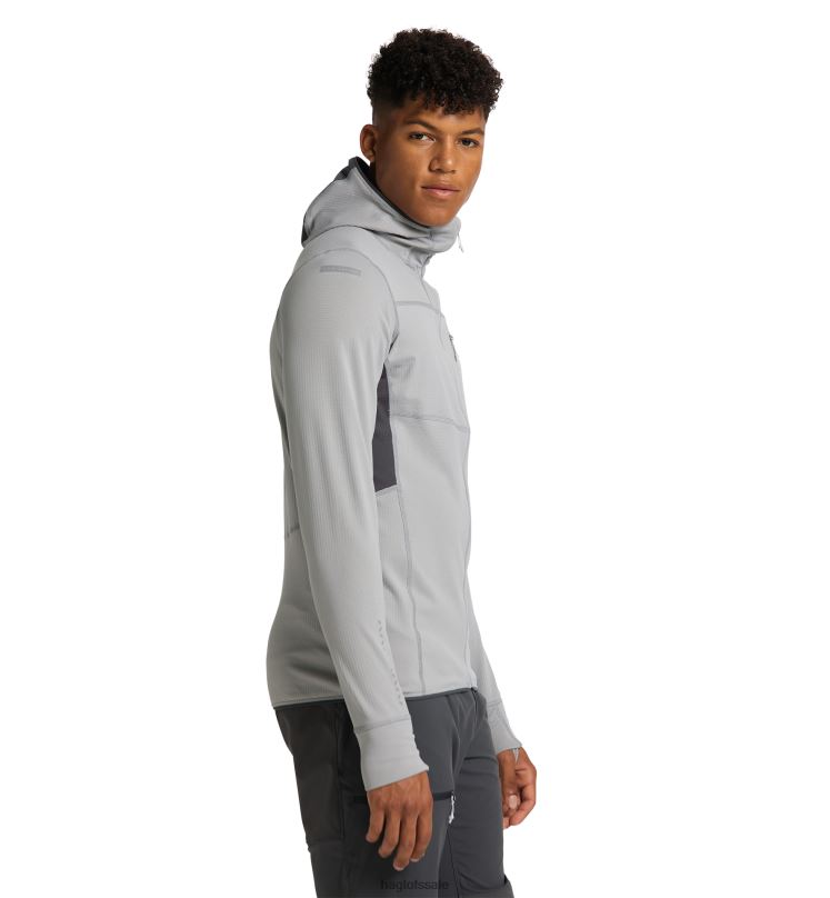 Concrete/Magnetite Men Haglofs L.I.M Mid Comp Hood Tops ZXT0L230