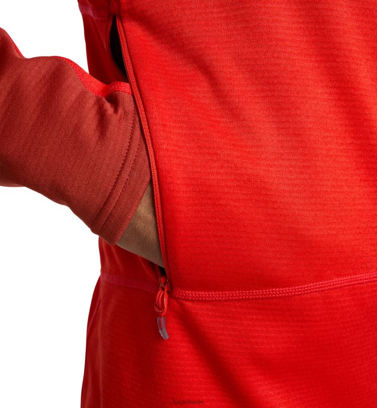 Corrosion/Zenith Red Men Haglofs ROC Flash Mid Hood Tops ZXT0L108