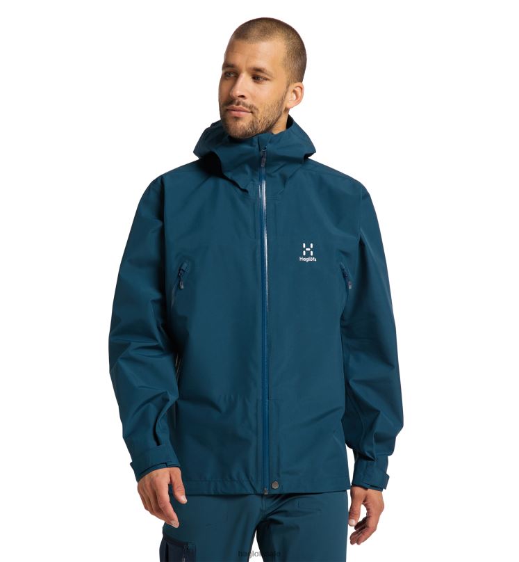 Dark Ocean Men Haglofs Roc GTX Jacket Tops ZXT0L197