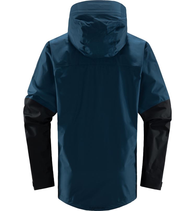 Dark Ocean/True Black Men Haglofs Roc Sheer GTX Jacket Tops ZXT0L222