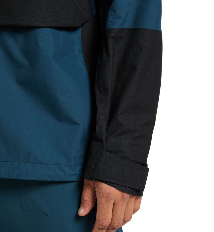 Dark Ocean/True Black Men Haglofs Roc Sheer GTX Jacket Tops ZXT0L222