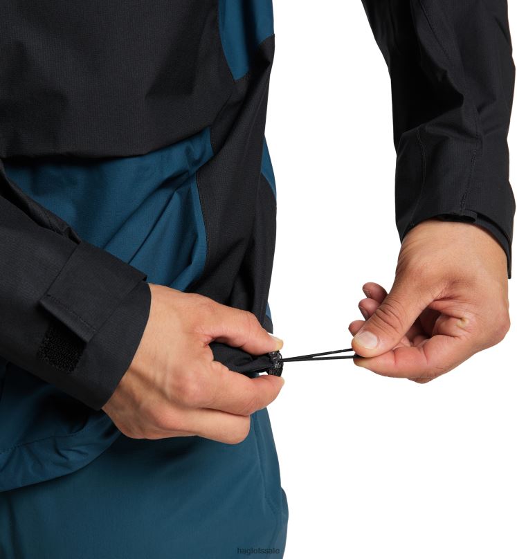 Dark Ocean/True Black Men Haglofs Roc Sheer GTX Jacket Tops ZXT0L222